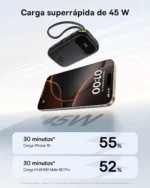 Baseus Powerbank 45W 20000mAh com 2 Cabos USB-C Integrados - Image 5