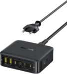 Baseus Carregador USB C de 120 W, estação de carregamento rápido com 6 portas